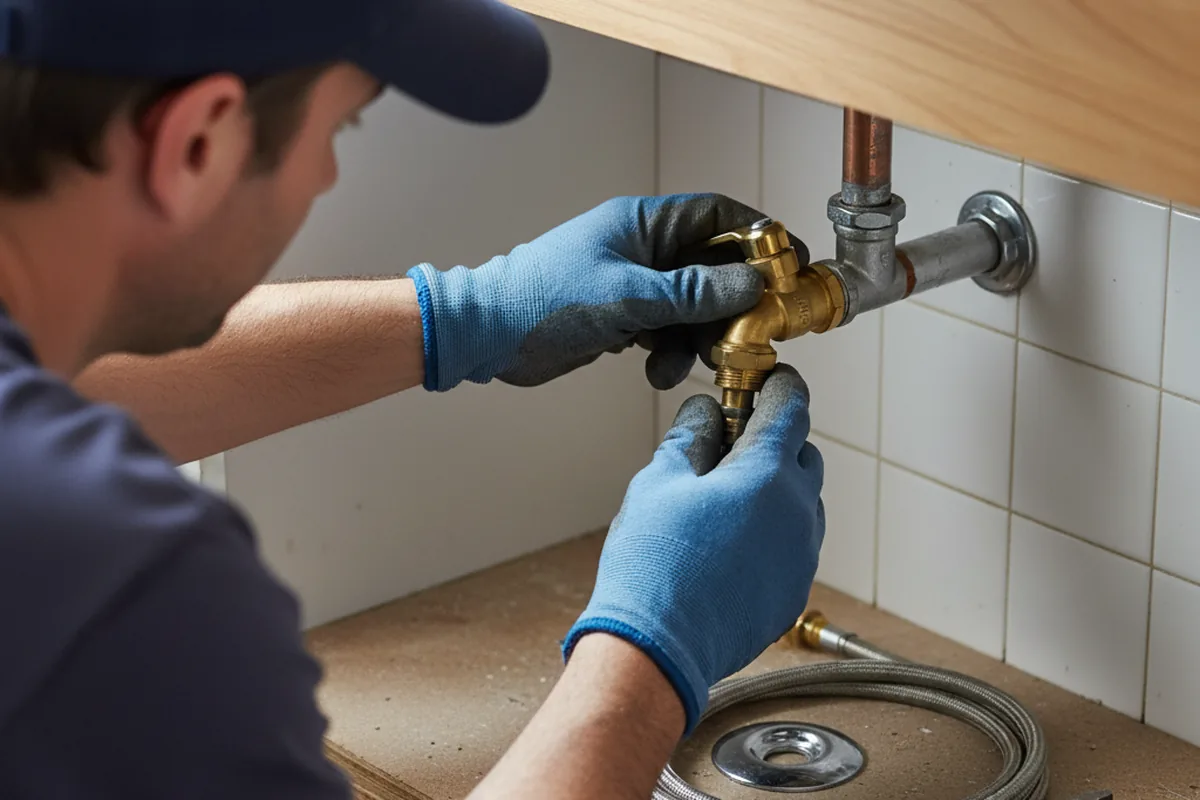 Shutoff valve and fitting work during Emergency Plumbing in Bloomingdale